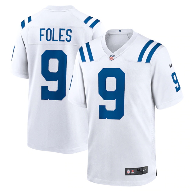 mens nike nick foles white indianapolis colts player game jersey